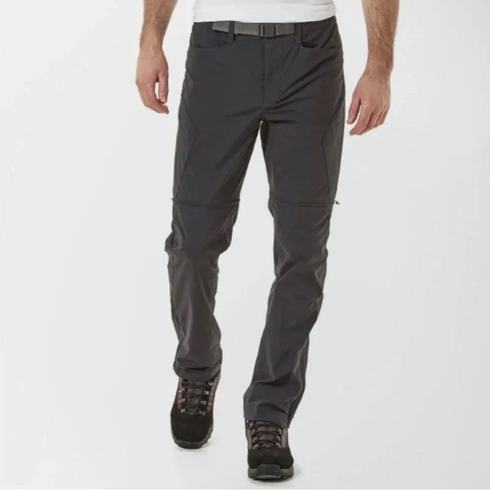North Face Men's Paramount Convertible Hiking Pants Charcoal Grey Large